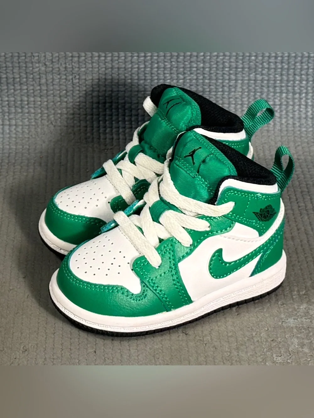 Nike Air Jordan 1 Mid Lucky Green (TD) Shoes DQ8425-301 Toddler Size 4C